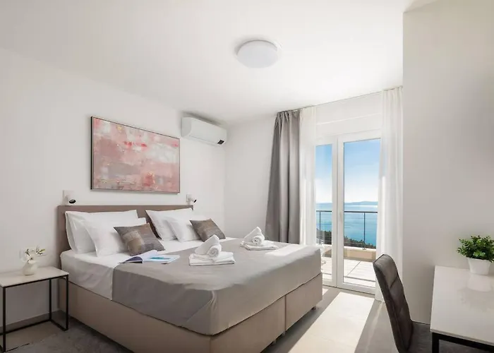 Villa Modern Maris - With Heated Pool & Sea View Brela