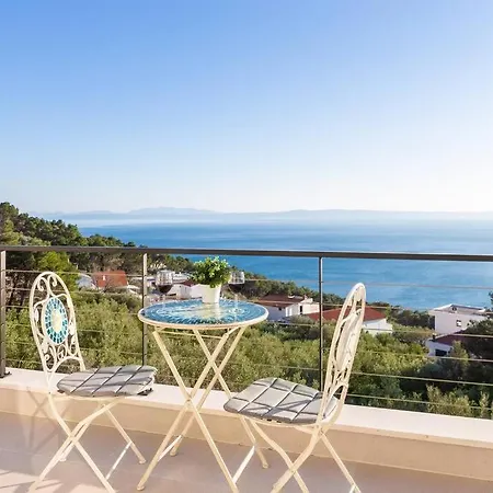 Modern Maris - With Heated Pool & Sea View * Brela
